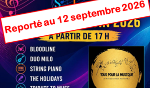 Festival de Musique reporté au 12 septembre 2026