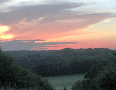 Paysage coucher de soleil Carnetin